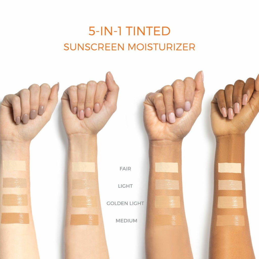Suntegrity 5-IN-1 Tinted Moisturizer SPF 30 Swatches on Arms