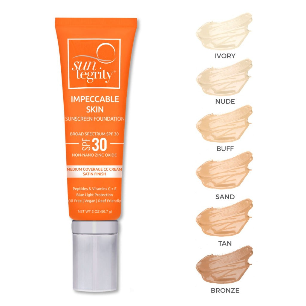 Suntegrity Impeccable Skin Tinted Sunscreen Moisturizer SPF30 with Texture Shots